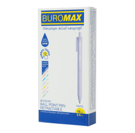 Ручка шариковая автоматическая BUROMAX синяя 0.5мм Rubber Touch ВМ.8242