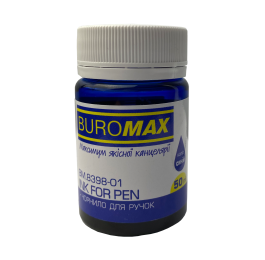 Чорнило для ручок BUROMAX 50 мл синій BM.8398-01