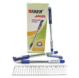 Ручка масляная Wiser Java 0,7мм синяя