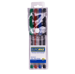 Набір з 4-х гелевих ручок Buromax 0,7мм BM.8440
