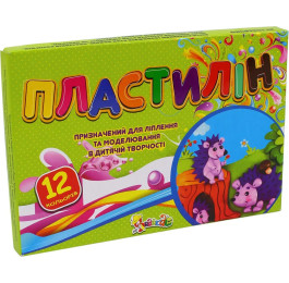 Пластилін зі стеком НеЗнайка 12кол 240г 832520