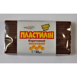 Пластилін Восковий Гамма TRAVEL KIDS коричневий 30г 333109