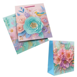 Пакет подарунковий картонний 18х23х8см Flowers mix4 DSCN2912