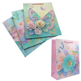 Пакет подарунковий картонний 26х32х10см Flowers mix5 DSCN2912