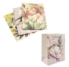 Пакет подарунковий картонний 18х23х10см Flowers mix4 DSCN2979