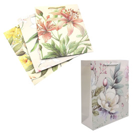 Пакет подарунковий картонний 26х32х10см Flowers mix4 DSCN2979