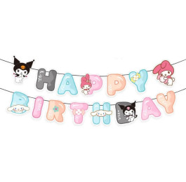 Гірлянда паперова Happy Birthday Куромі 2,5м Kuromi