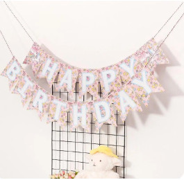 Гірлянда паперова Happy Birthday прапорці Єдиноріг та зірочки Unicorn
