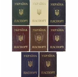 Обложка для паспорта 185х131мм золотое тиснение Герб ассорти 12988