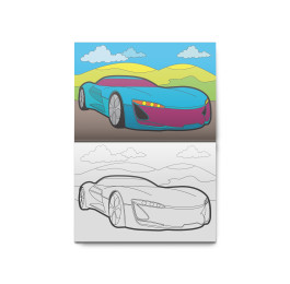 Розмальовка дитяча Аркуш А5 8арк Sport Car 1В1181