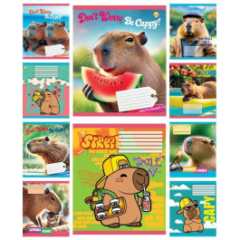 Зошит ТЕТРАДА ЛЮКС 24арк в клітинку CAPYBARA 11336