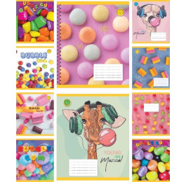Зошит ТЕТРАДА Фемілі Лайн Ароматний 36арк в клітинку BUBBLE GUM 13415
