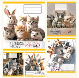 Тетрадь ТЕТРАДА WiLL 12арк в клетку Pets 51105