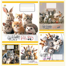 Зошит ТЕТРАДА WiLL 12арк в клітинку Pets 51105